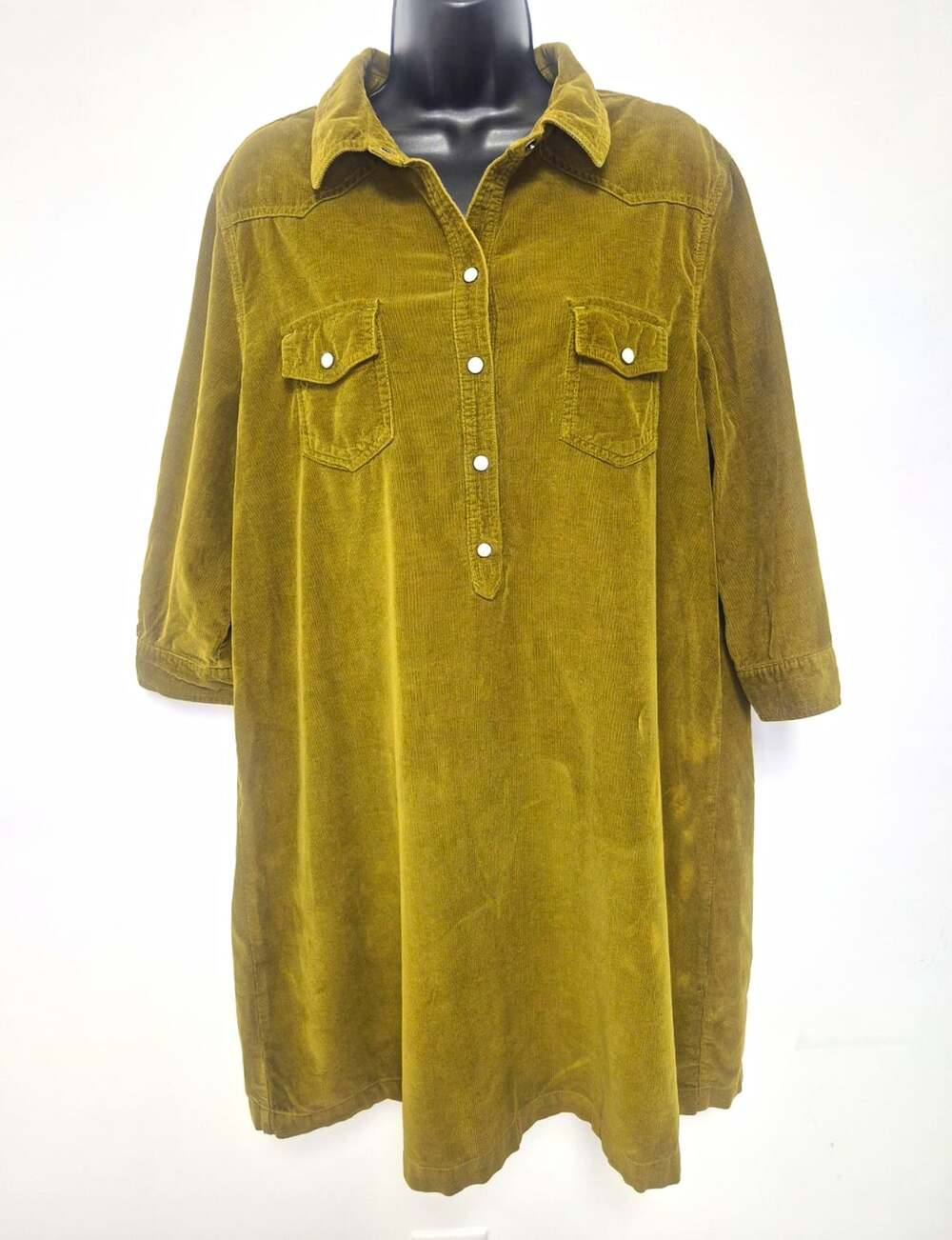 Old Navy 100% Cotton Corduroy Snap Button Mini Dress sz XL